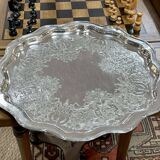 Plateau en métal argenté