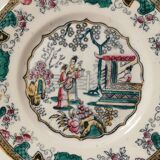 Boch Frères dessert plates Model Canton 1860 Japanese Polychrome decor