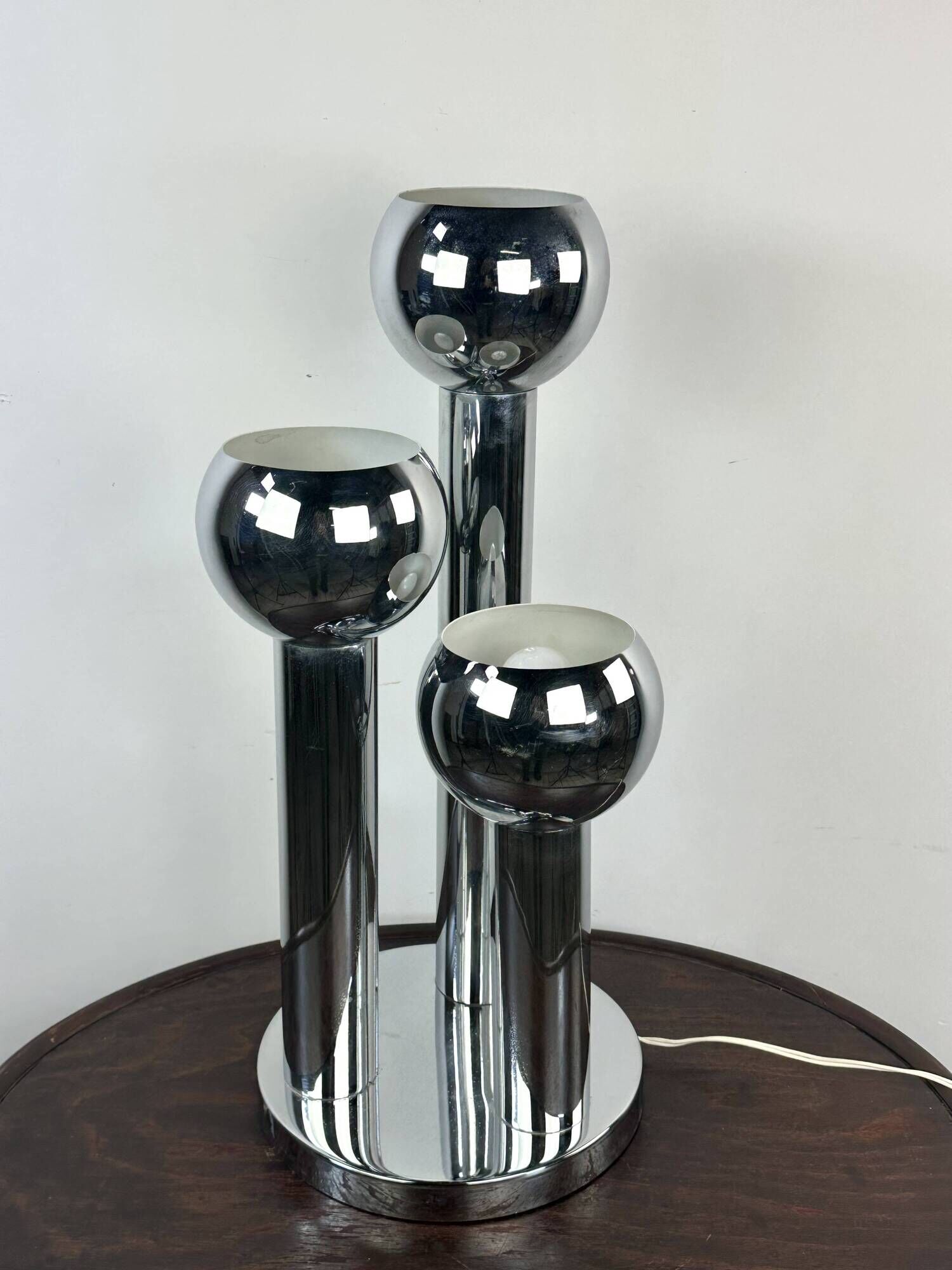 Vintage Space Age chrome table lamp 1970s