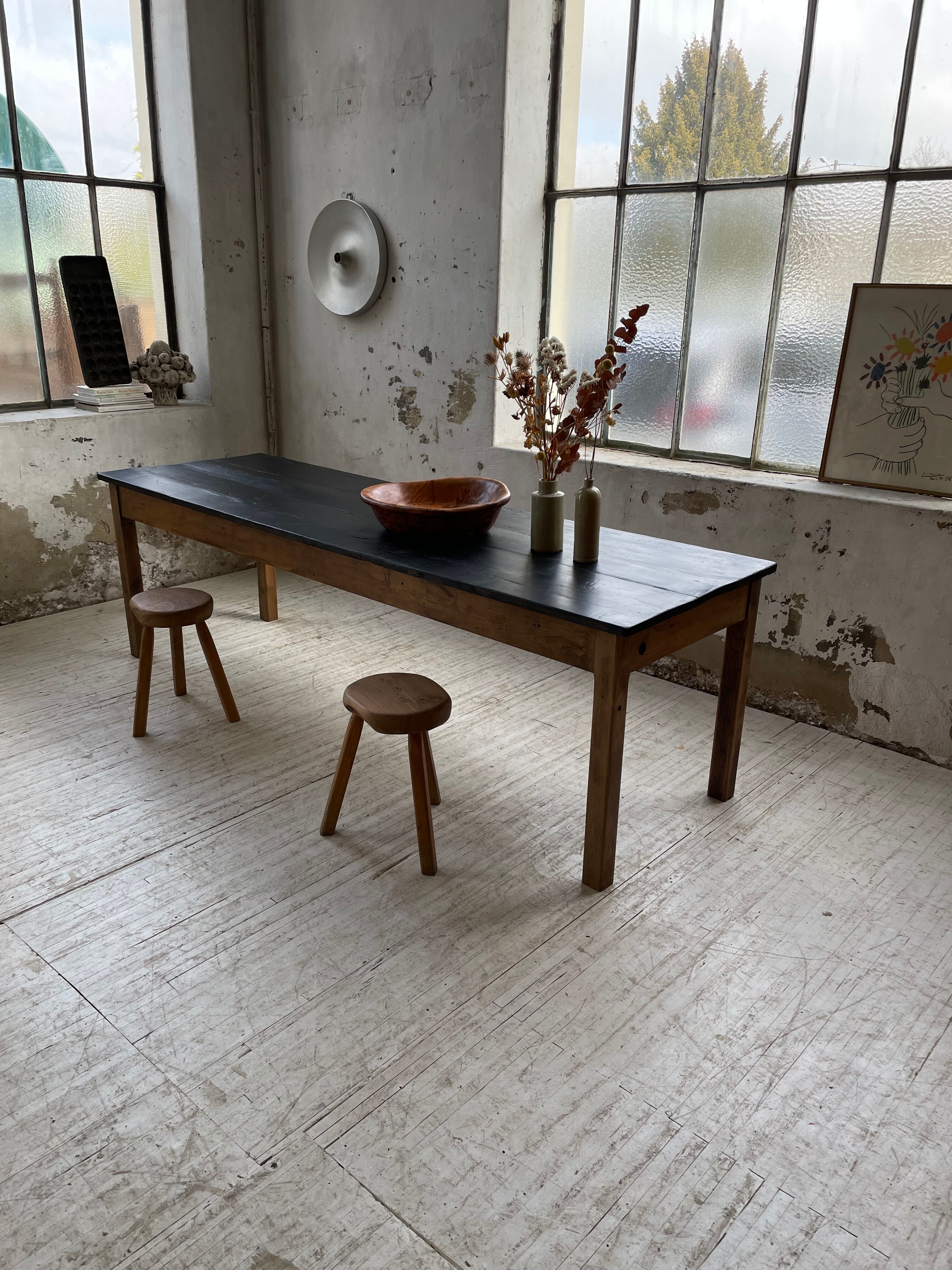 Black pine farm table 250 cm