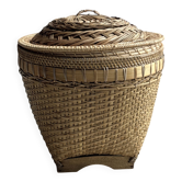 Traditional woven Indonesian basket light H40 D37