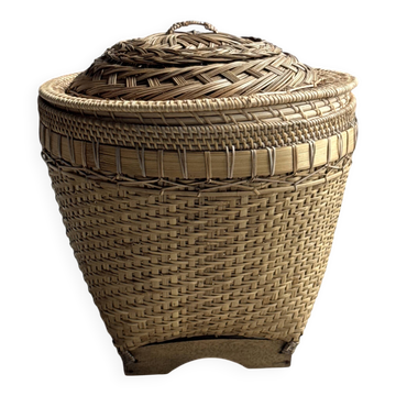 Traditional woven Indonesian basket light H40 D37