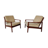 Paire de fauteuils scandinaves en teck, Danemark années 60