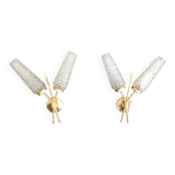 Pair of 70s tulip wall lights