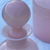 Two pink opaline bottles
