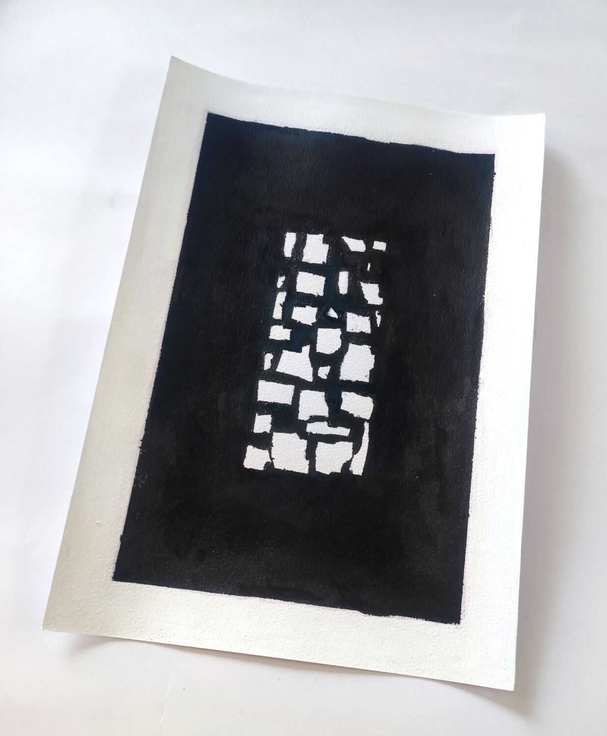 Black abstract painting