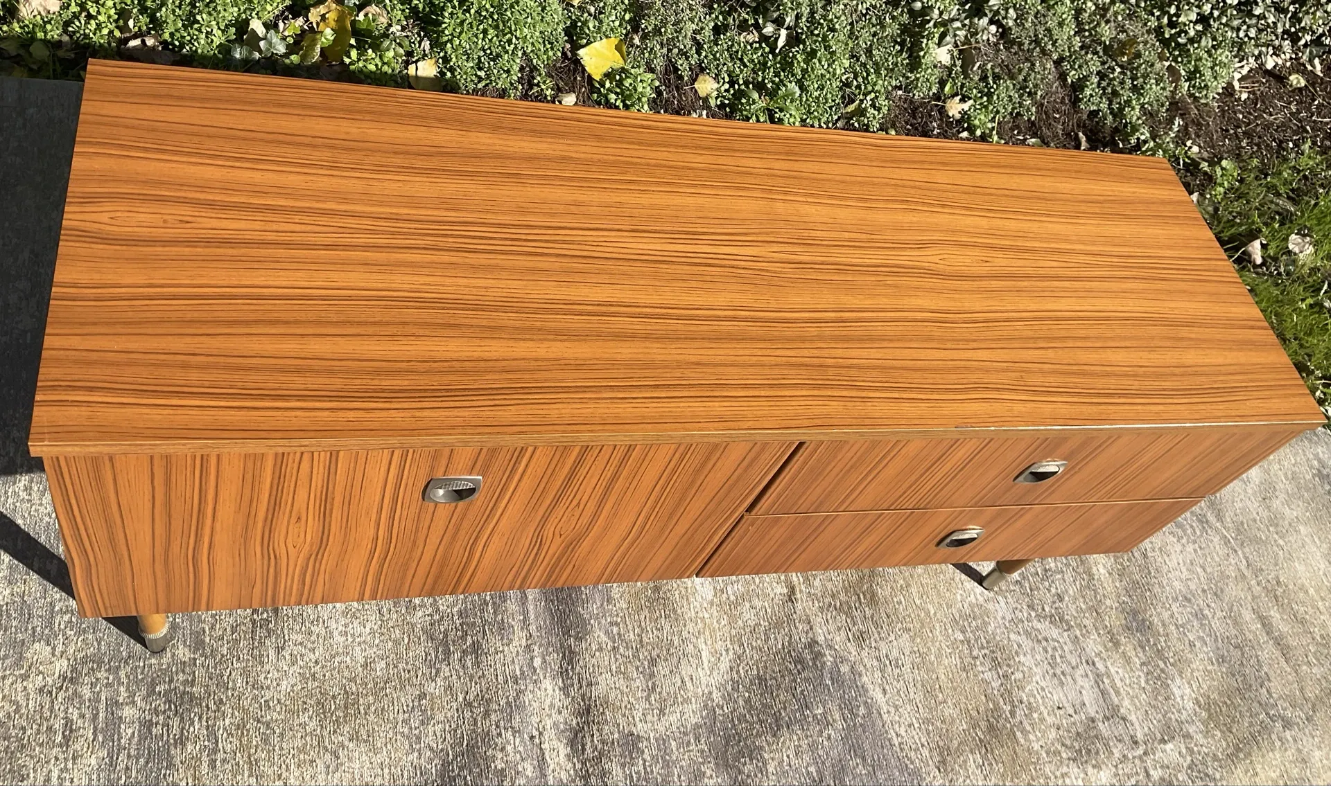 Vintage teak TV unit from the 1970s.