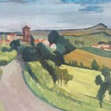 Landscape from 1981 signed Louise Claeysen