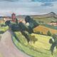 Paysage de 1981 signé Louise Claeysen