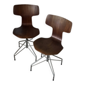 2 chaises de bureau Hammer chair par Arne Jacobsen pour Fritz Hansen