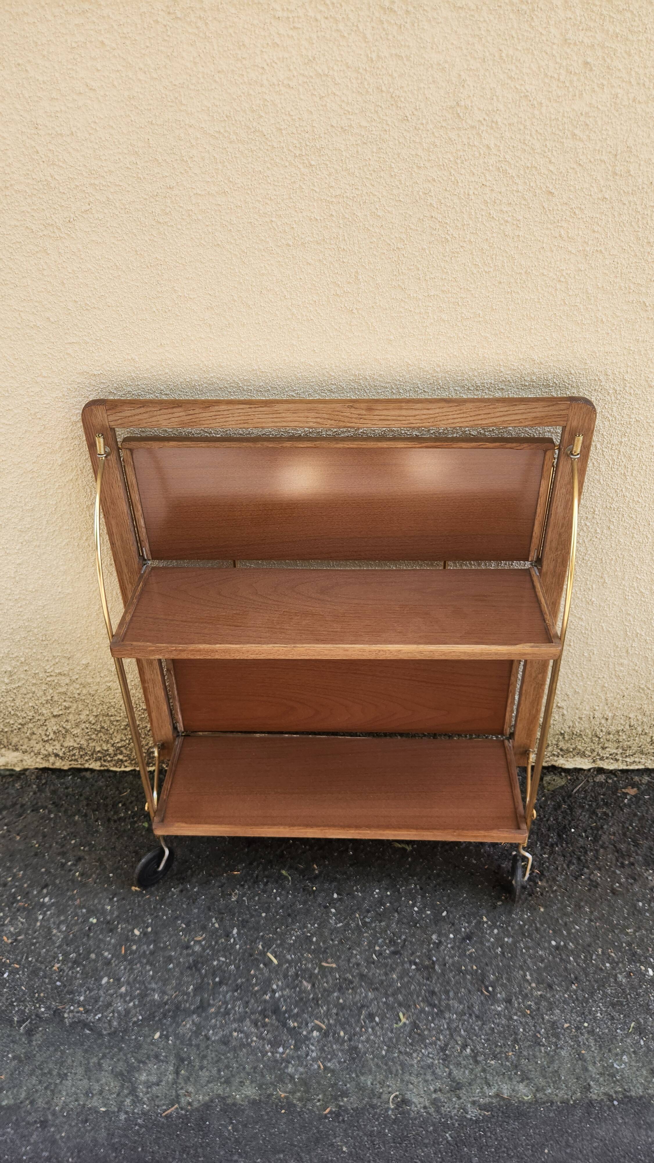 Vintage folding rolling dessert trolley "bocado"