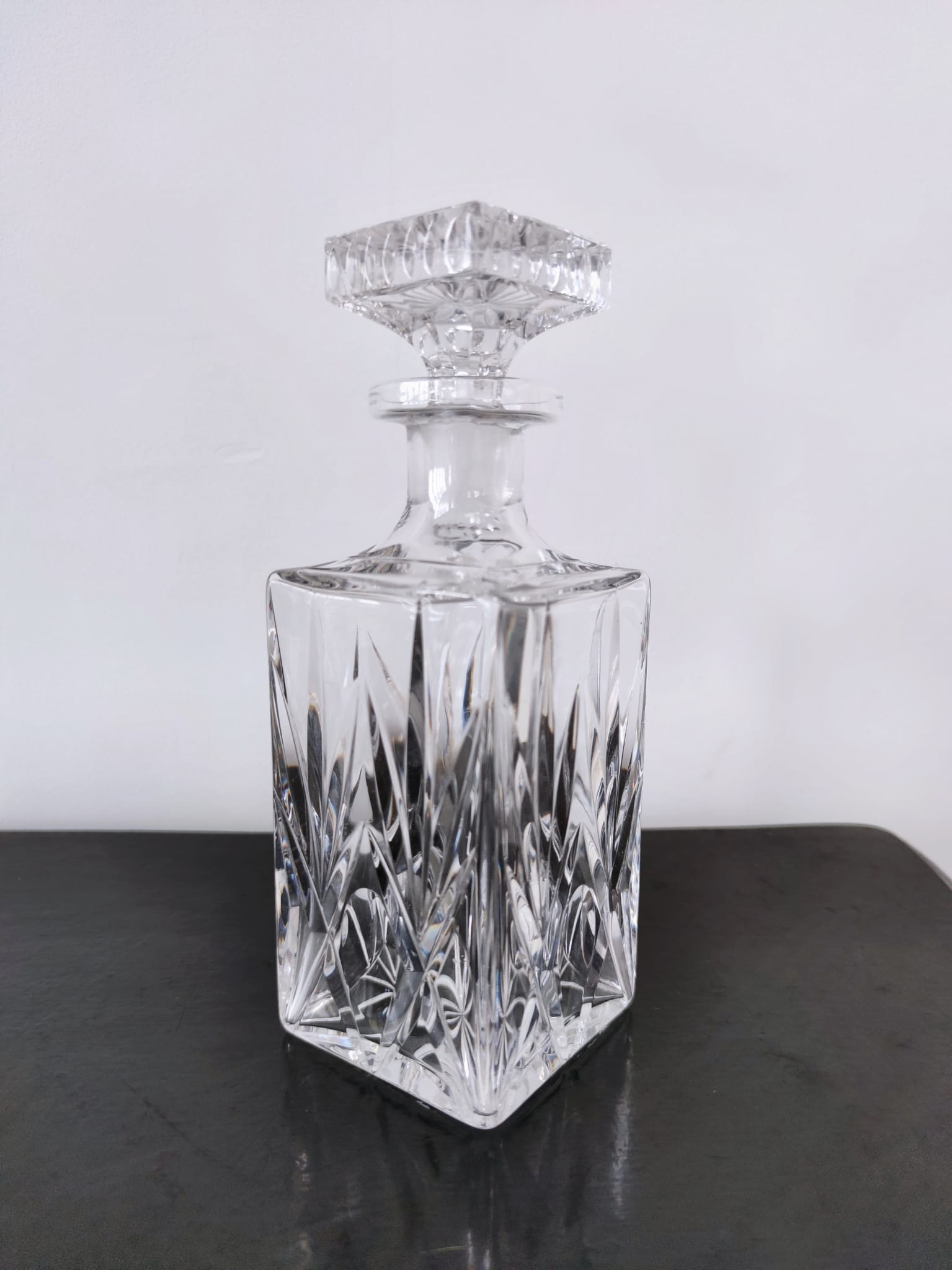 Cut glass whiskey decanter