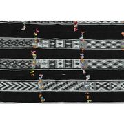 1970s Vintage Turkish Oushak Handmade Wool Cotton Black Runner Rug 169x190