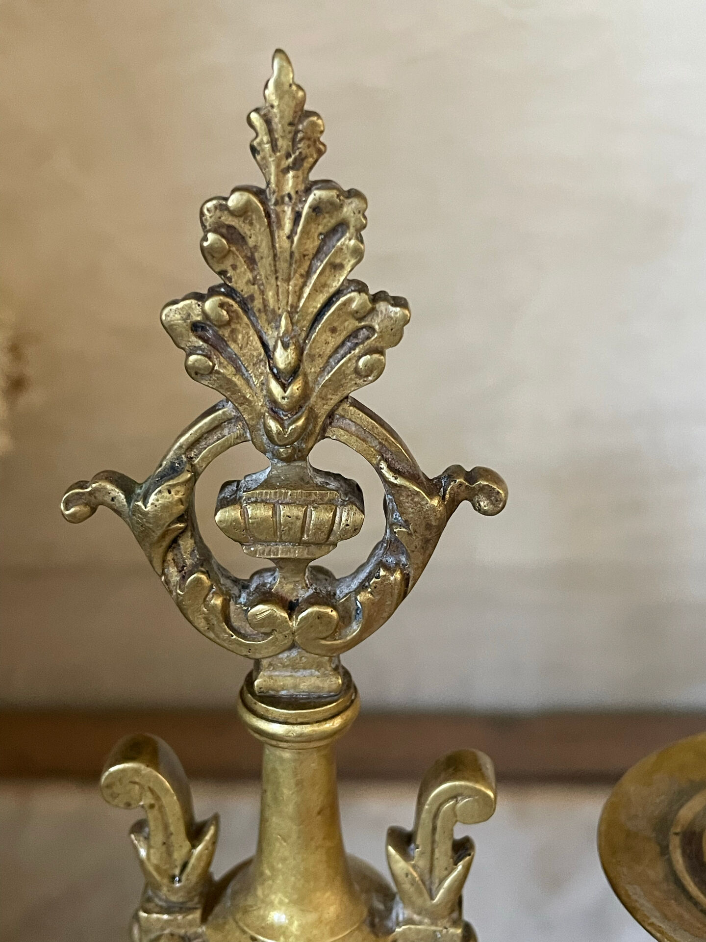 Pair of gilded bronze candlesticks in the Napoleon III style.