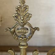Pair of gilded bronze candlesticks in the Napoleon III style.