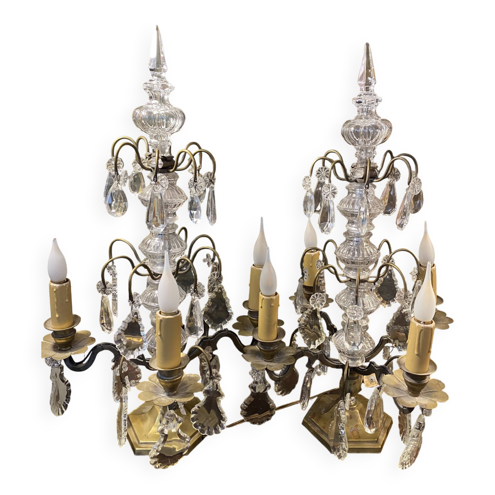 Pair of 4-light candelabras
