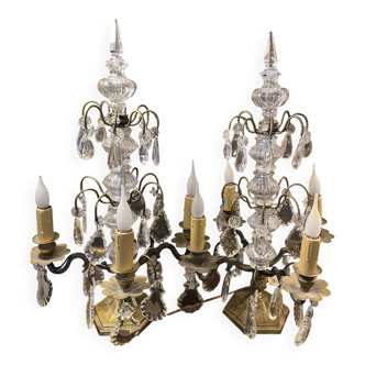 Paire de girandoles 4 lumières