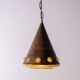 Nanny Still Verre Cuivre Brutaliste Pendentif Conique, RAAK, années 1960