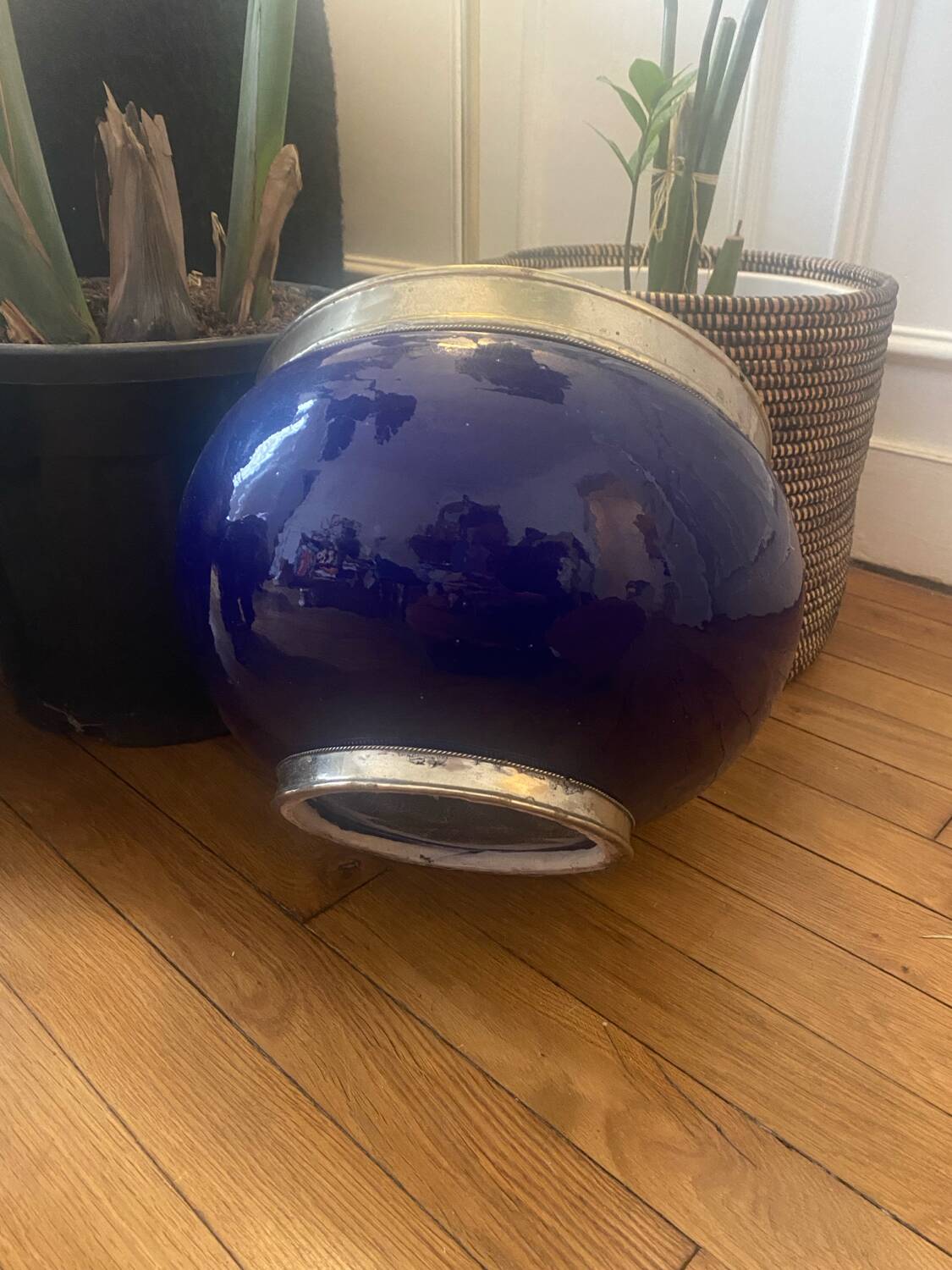 Blue flowerpot (diameter 29cm)