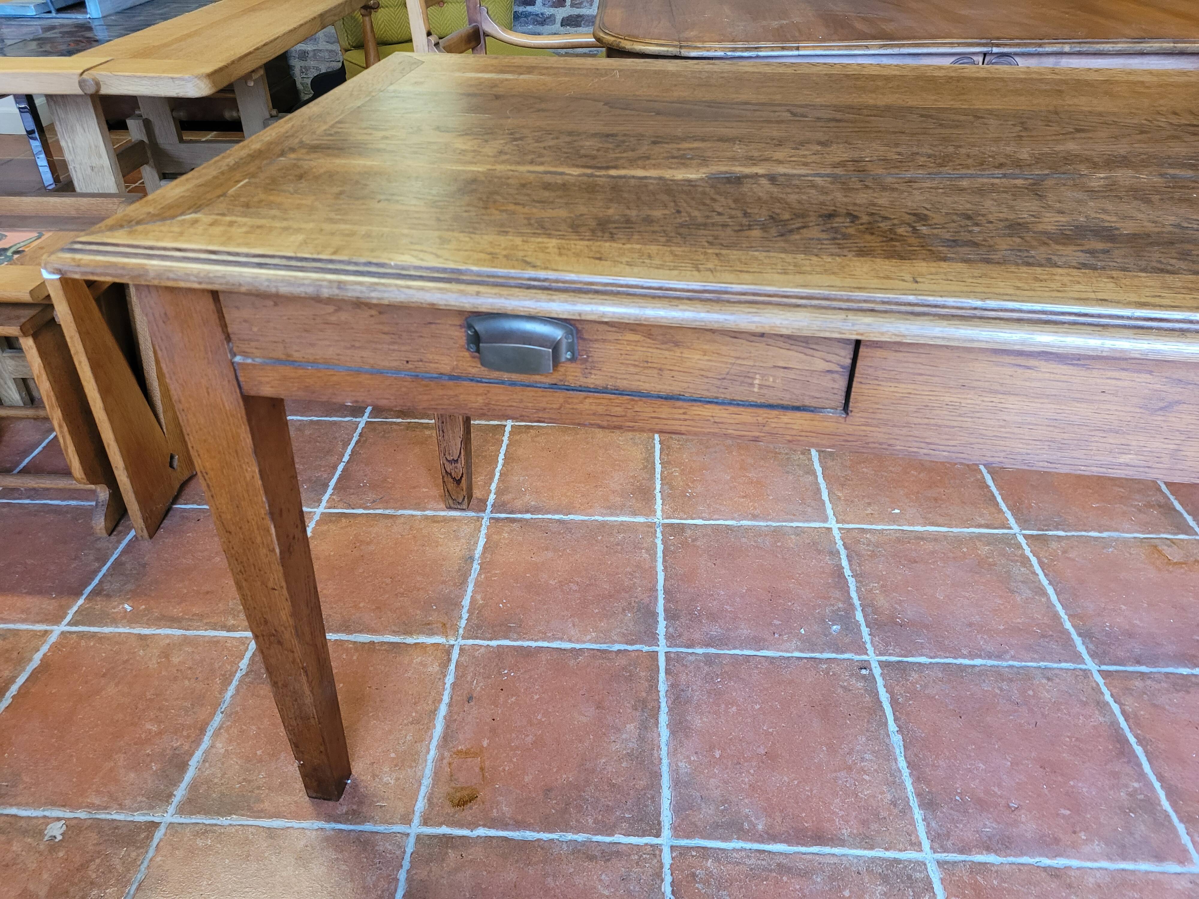 Antique oak farmhouse table