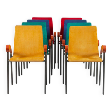 Set of 8 Pigalle chairs by Caramia for XO, 1990