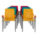 Suite de 8 chaises Pigalle par Caramia pour XO, 1990