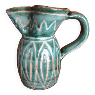 Pitcher vase Robert Picault ceramic Vallauris 1950
