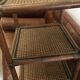 Side table in cane wood and bamboo