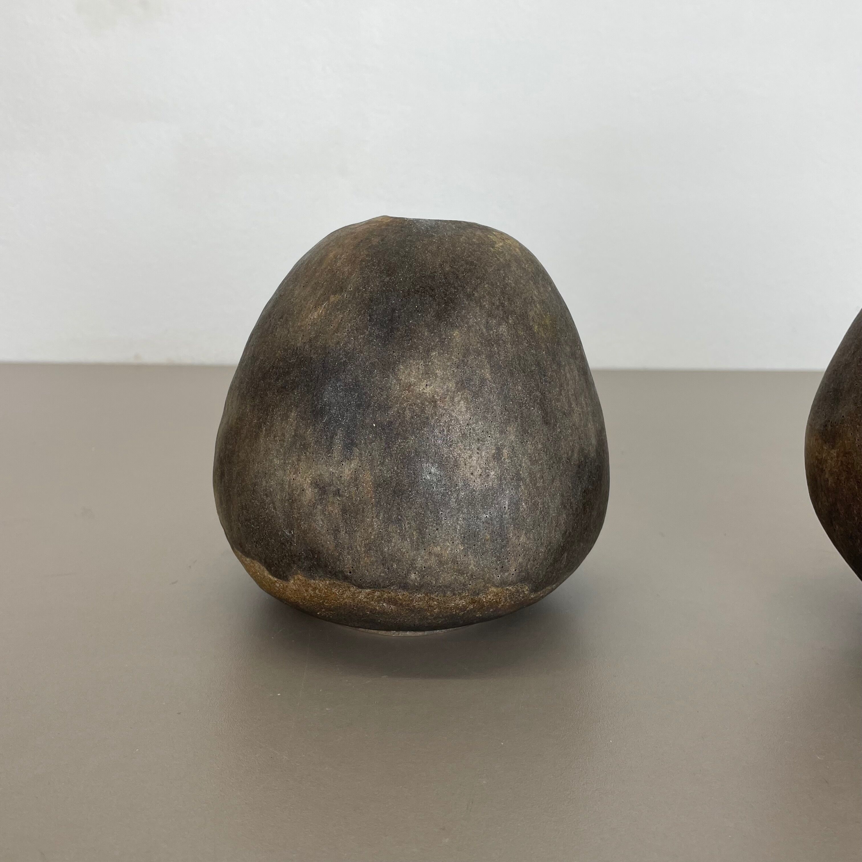 Set of 2 West German Ceramic Studio Vase Object by Helmut Schäffenacker, 1960s