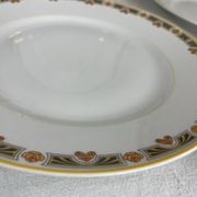 4 Art Deco dinner plates