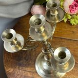 Candlestick, four-light brass candelabra