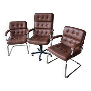 ensemble 3 fauteuils - bureau