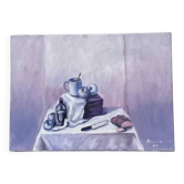 Painting of a still life oil on canvas