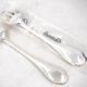 Christofle Pompadour, 12 oyster forks, silver-plated, perfect condition.