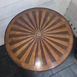 Bouillotte table in marquetry, signed Pagny Fils, Paris, early 20th century