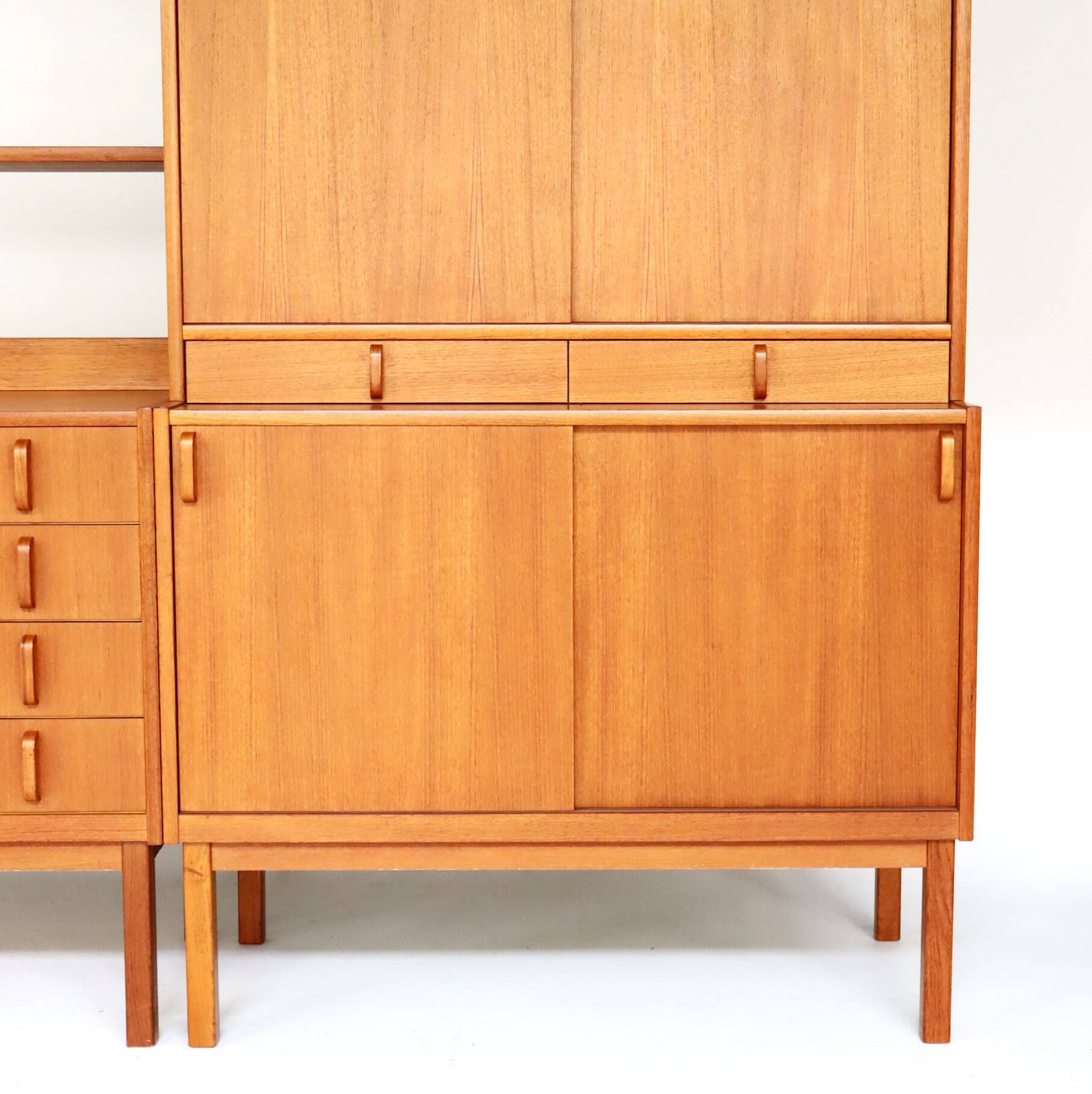 Pair of Scandinavian teak bookcases from the 60s