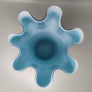 1960s Astonishing "Fazzoletto" Vase By Ca' Dei Vetrai in Murano Glass. Made