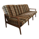 Vintage Scandinavian 3-seater sofa bench