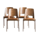 Set of 4 Jomain Baumann chairs, seat in imitation leather cognac, circa 1960