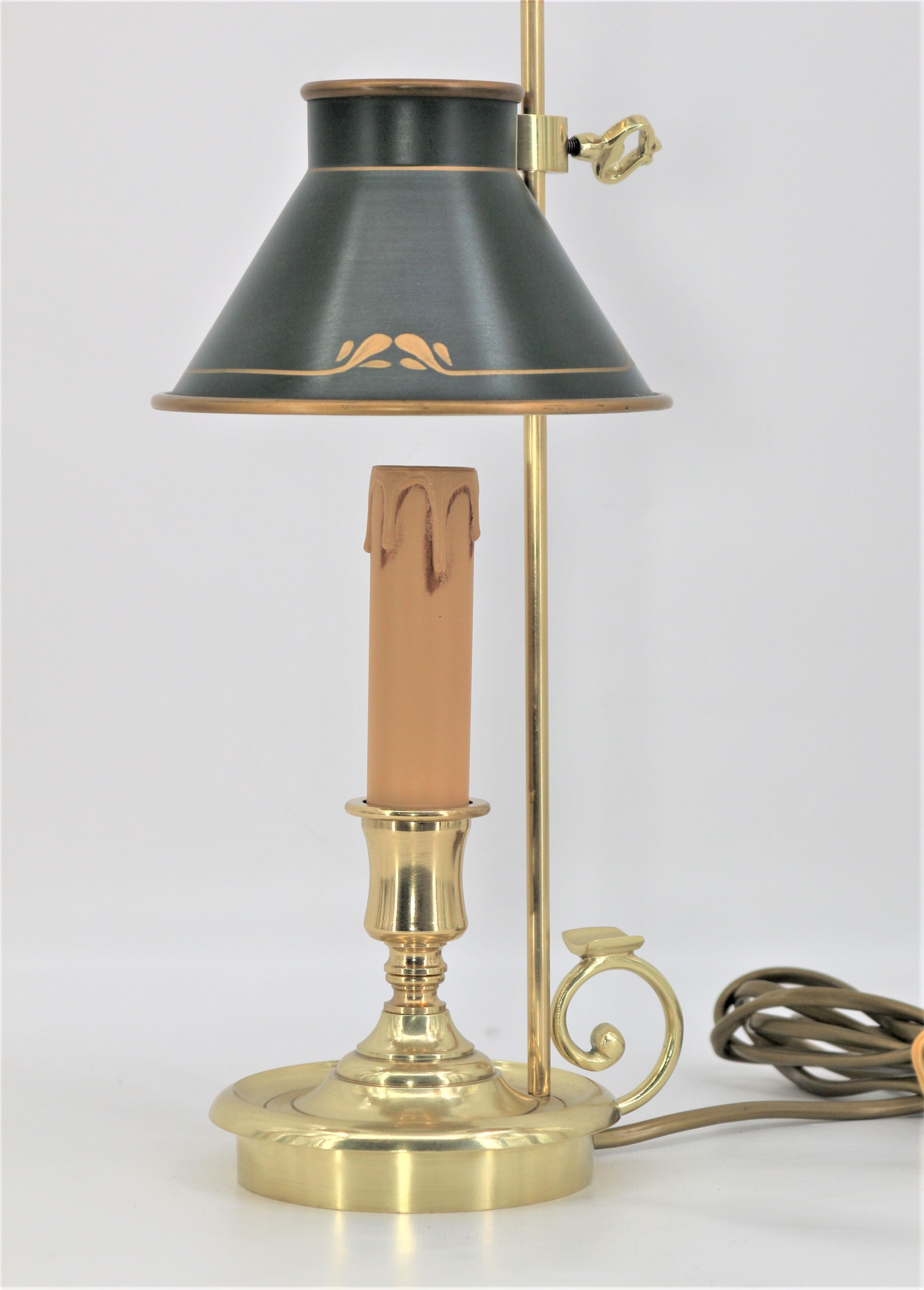 Bottled water bottle in the style of empire bronze conical lampshade