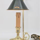 Bottled water bottle in the style of empire bronze conical lampshade