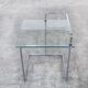 End table in glass and chrome 80s