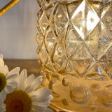 Vintage tulip lamp in amber glass