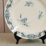 Large round dish, Creil and Montereau, Centaurea service, iron earth, late 19th century