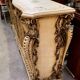 Curved Louis XV Venetian buffet in lacquered, painted, and gilded wood.