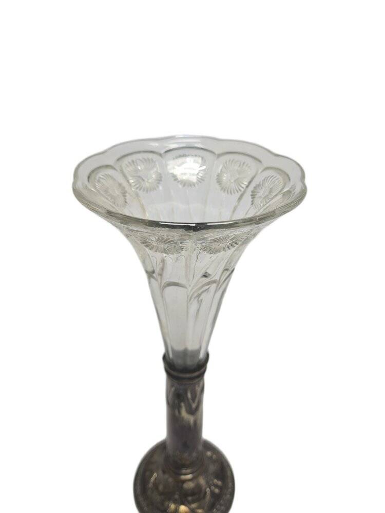 Art Nouveau French flute vase, 1900s