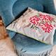 Coussin vintage fleuri