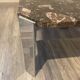 Table basse vintage roche bobois marbre pieds chromé circa 1970s