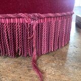 Napoleon III pouf, burgundy velvet.