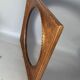 Old Florentine frame round view rebate 38 cm chiseled wood gilded stucco + glass SB656